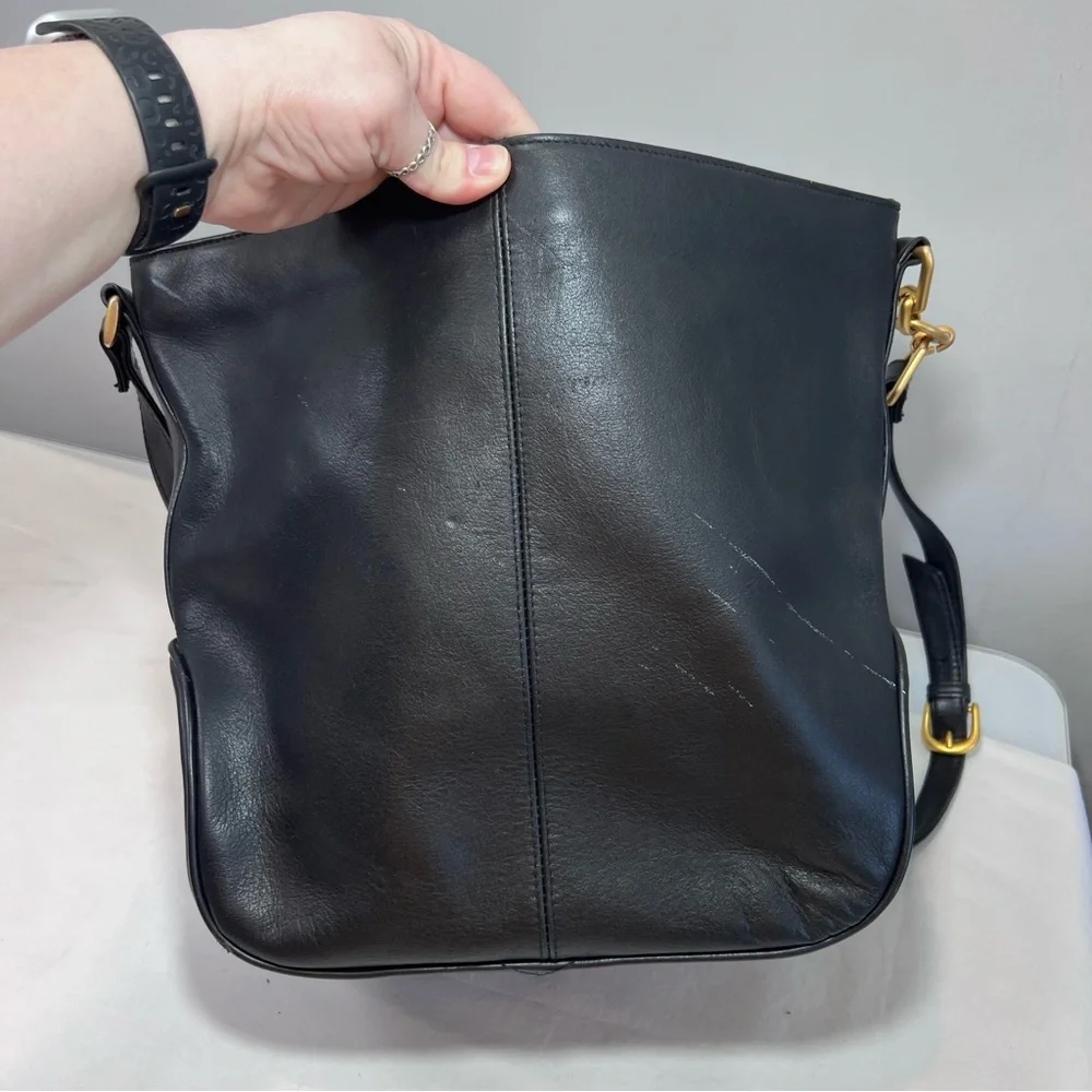 Giani Bernini black genuine leather hobo bag purse